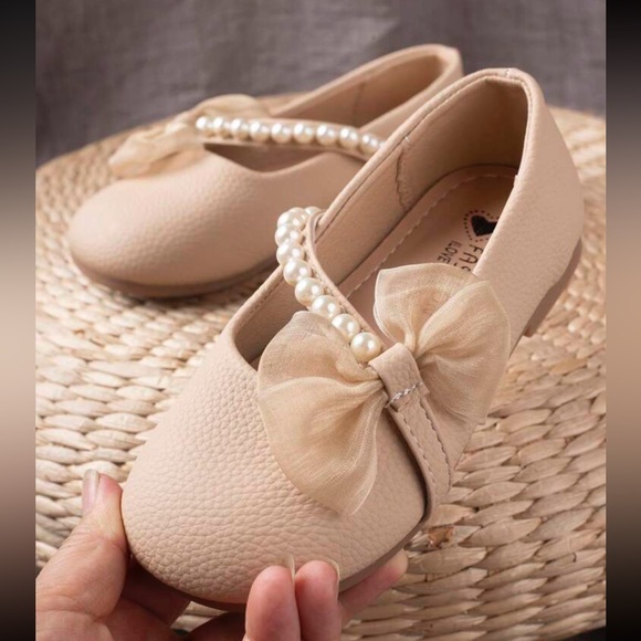 Toddler girls beige flats - Picture 2 of 5